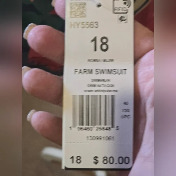 Farm Rio Adidas One Piece Tank Swimsuit Size 18 - Picture 5 of 6